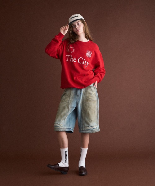 「WISH FOR EVER」 スウェットカットソー SMALL ネイビー メンズ