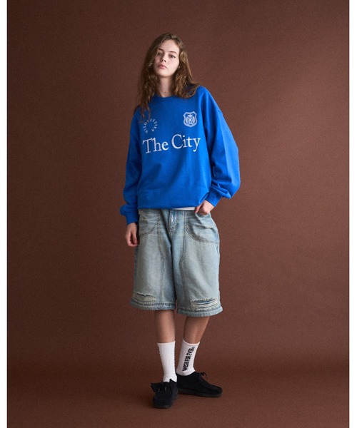 「WISH FOR EVER」 スウェットカットソー SMALL ネイビー メンズ