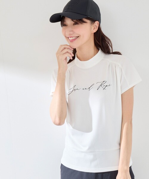 tシャツ 「UV」「接触冷感」強撚スムースギャザープルオーバー レディース