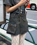 スカート ヴィンテージカーゴデニムラップスカートの詳細画像3