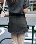 スカート ヴィンテージカーゴデニムラップスカートの詳細画像4