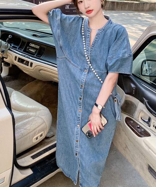2ly2 ワンピース デニムバンドカラーワンピース : ZOZOTOWN Yahoo!店