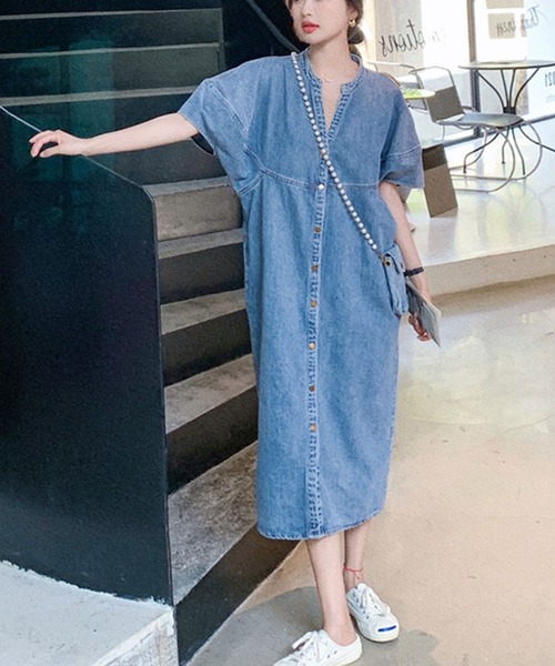 2ly2 ワンピース デニムバンドカラーワンピース : ZOZOTOWN Yahoo!店