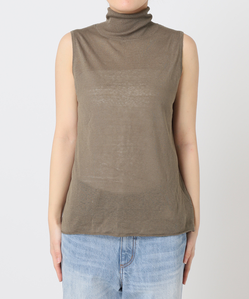 Plage　Sleeveless Nuance ニット【2024SS】 Tシャツの様な着心地で《きれいめ感》をキープ！「Sleeveless