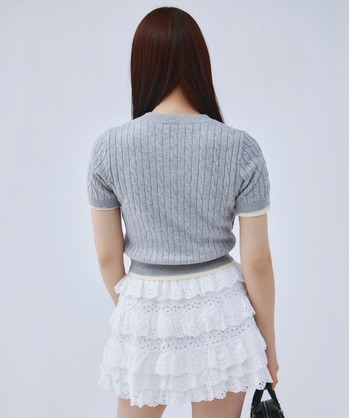 EIMY ISTOIRE（エイミーイストワール） Vネックニット F サックス