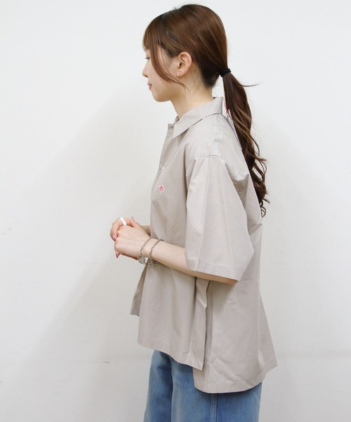 Danton 「DANTON」 半袖シャツ 38 サックスブルー レディース