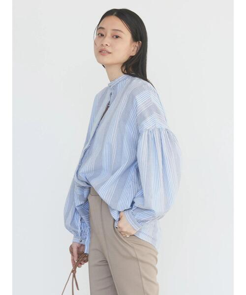 「AMERICAN HOLIC」 長袖ブラウス M ブルー レディース_画像4