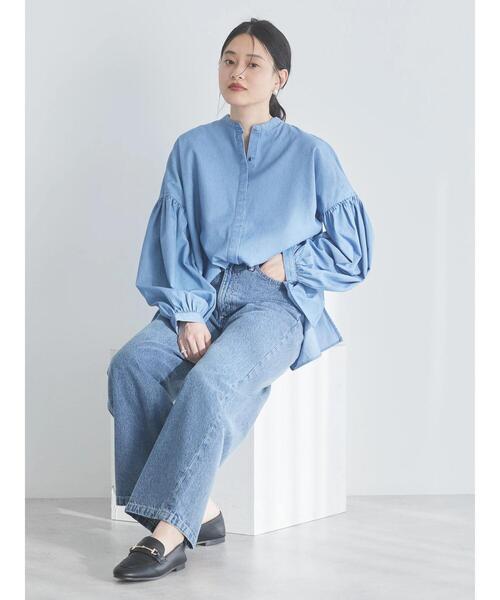 「AMERICAN HOLIC」 長袖ブラウス M ブルー レディース_画像7