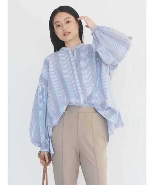 「AMERICAN HOLIC」 長袖ブラウス M ブルー レディース_画像9