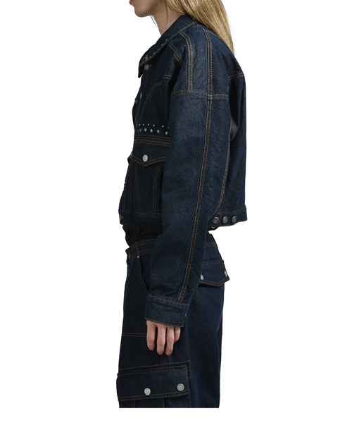 コーティングデニムジャケット　archive swag 楽天市場】アメコミ アニメ プリント パッチワーク刺繍 デニム