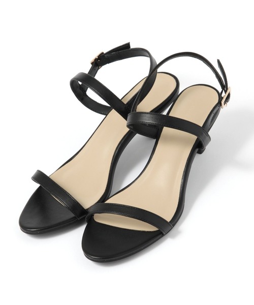 GLOBAL WORK サンダル らくっション細線ヒールサンダル/571202