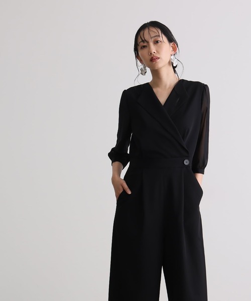 atlo（アトロ） パンツドレス 結婚式二次会パーティードレス七分袖と