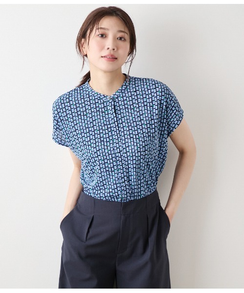 NEWYORKER（ニューヨーカー） tシャツ ポリエステル強撚スムース 幾何