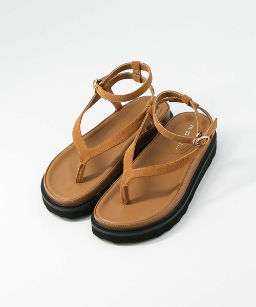 「MOHI」 フラットサンダル 38 キャメル レディース_画像2
