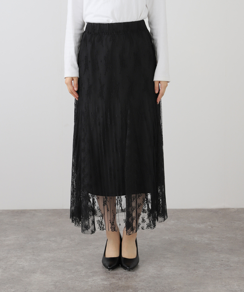 IENA（イエナ） スカート 「追加」トリミングレーススカート