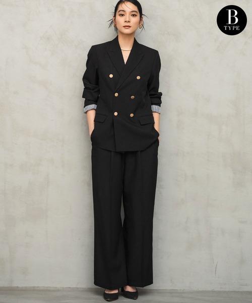 Flolia（フロリア） セットアップ 「パンツタイプが選べる」テーラード