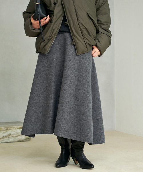 plage（プラージュ） スカート メルトンフレア スカート : ZOZOTOWN