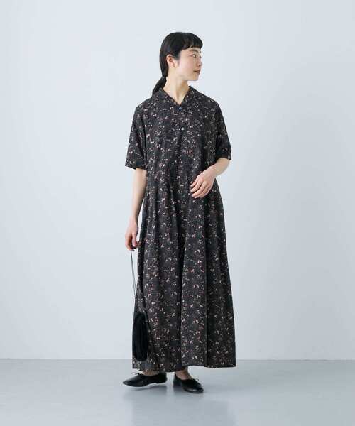 かぐれ」 半袖ワンピース 1 チャコールグレー レディース