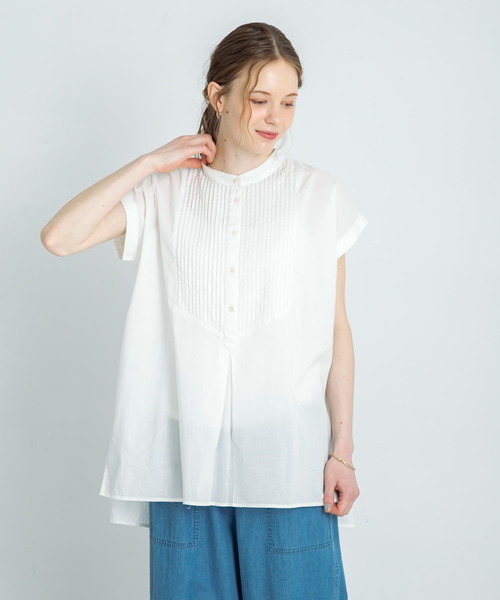 「URBAN RESEARCH Sonny Label」 半袖ブラウス FREE ブルー レディース_画像4