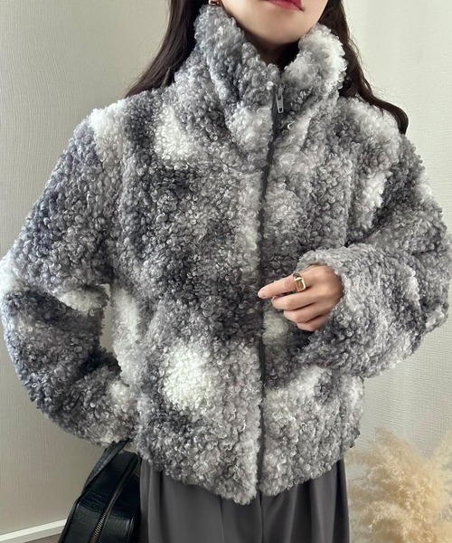 LAUIR（ラウアー） ブルゾン アウター ショート丈ボアブルゾン