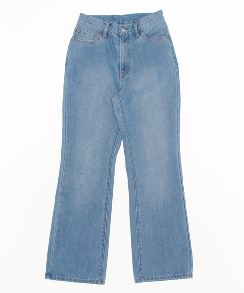 「FIL DE FER」 加工デニムパンツ SMALL サックスブルー レディース_画像3