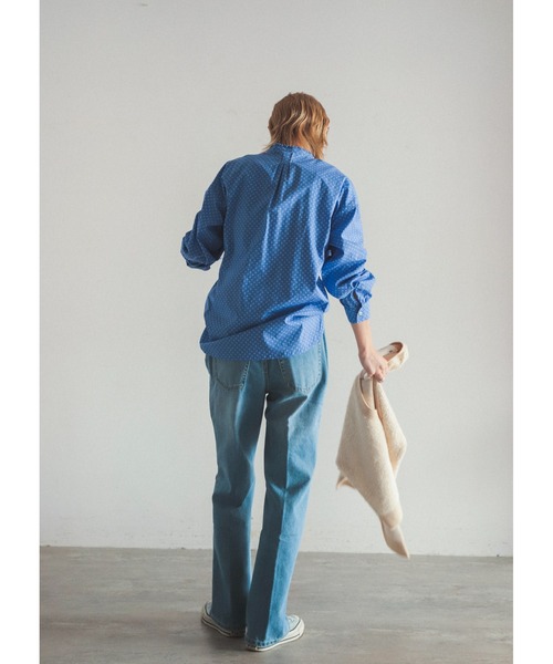 「FIL DE FER」 加工デニムパンツ SMALL サックスブルー レディース_画像6