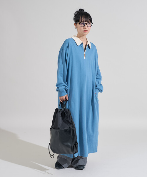 ワンピース 配色襟 ポロワンピース/ハーフジップ「限定展開」 | FREAK'S STORE | 03