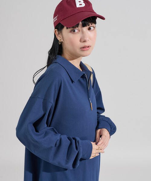 ワンピース 配色襟 ポロワンピース/ハーフジップ「限定展開」 | FREAK'S STORE | 14