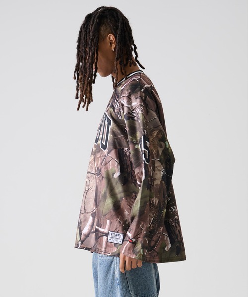 FUBU（フブ） tシャツ ブランド ロゴ ナンバー ワッペン Vネック 長袖