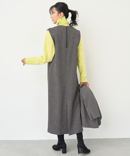 新品未使用　UNFILO　ジャンバースカート UNFILO（アンフィーロ） スカート リングツイード ジャンスカ