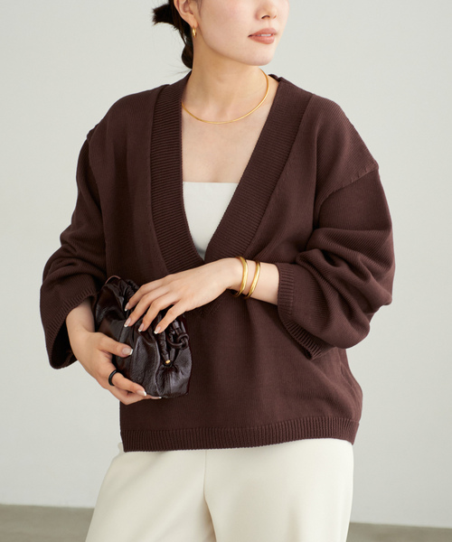 plage（プラージュ） Vネックニット FREE ベージュ レディース