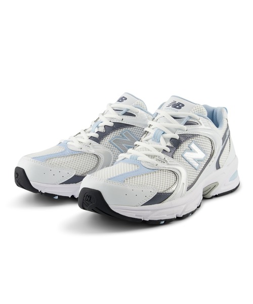 「New Balance」 ローカットスニーカー 25.5cm ホワイト×ブルー レディース_画像5