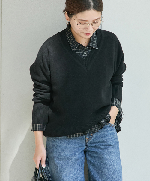 JOURNAL STANDARD ニット セーター MUSIC Vネックプルオーバー JOURNAL STANDARD ニット セーター MUSIC Vネックプルオーバー