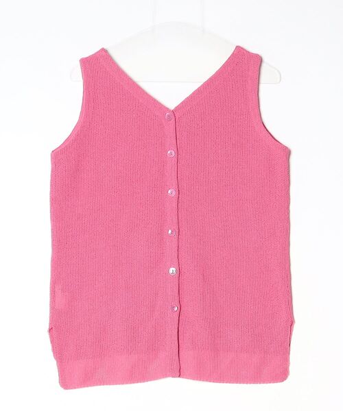 ADAWAS（アダワズ） ニットベスト FREE ピンク レディース : ZOZOTOWN