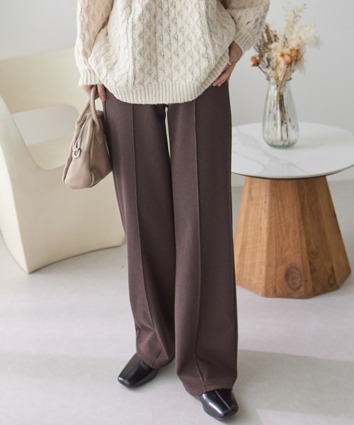 美品【REI】麗　ウール ワイドパンツ レースポケット　FREE　日本製 スラックス パンツ ウールライクワイドパンツ レディース : ZOZOTOWN