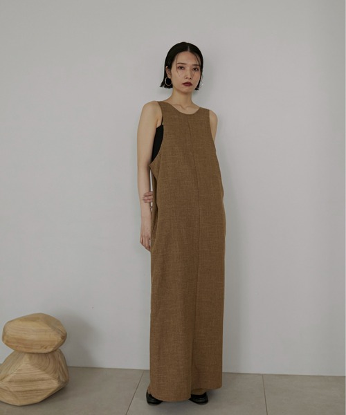 「feepur」 キャミソールワンピース MEDIUM ブラック レディース_画像5