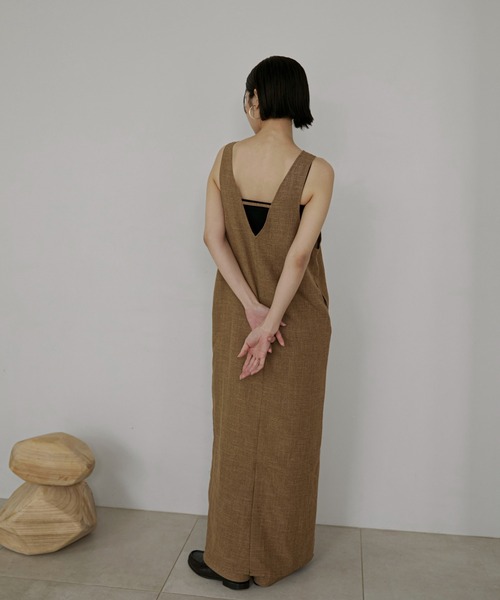 「feepur」 キャミソールワンピース MEDIUM ブラック レディース_画像6