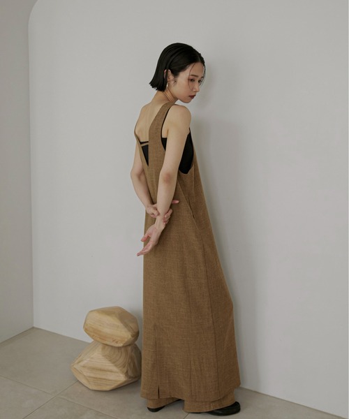 「feepur」 キャミソールワンピース MEDIUM ブラック レディース_画像7