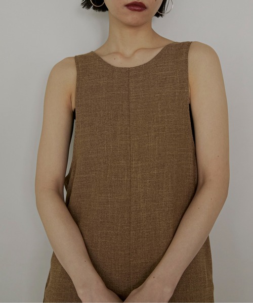 「feepur」 キャミソールワンピース MEDIUM ブラック レディース_画像8