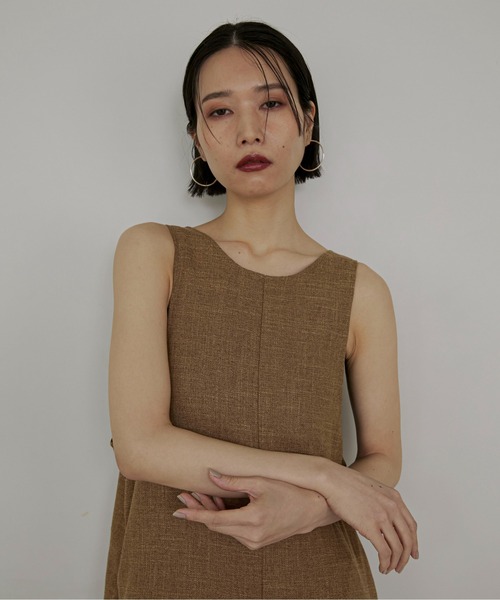 「feepur」 キャミソールワンピース MEDIUM ブラック レディース_画像9