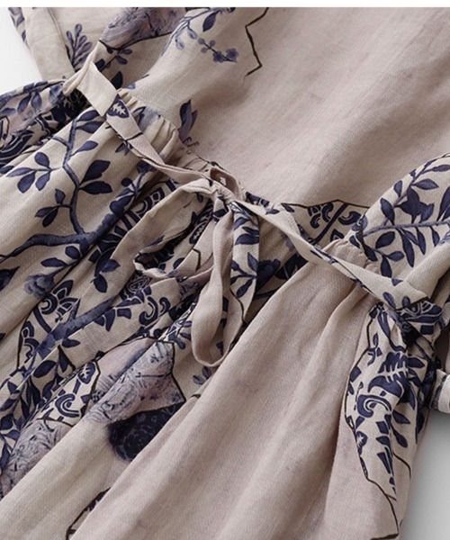 「CADBURY」 半袖ワンピース MEDIUM ブルー レディース_画像7