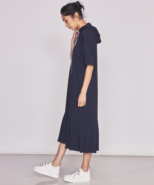 「ESSENTIAL」 半袖ワンピース 38 ピンクベージュ レディース_画像4