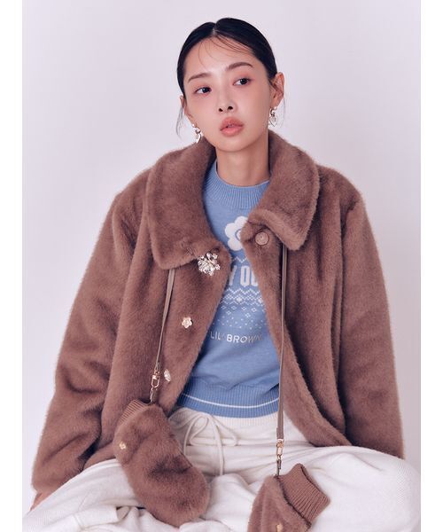 LILY BROWN MARY QUANT ファーコート リリーブラウン LILY BROWN（リリーブラウン） (10%OFF&300円OFF) 【MARY QUANT