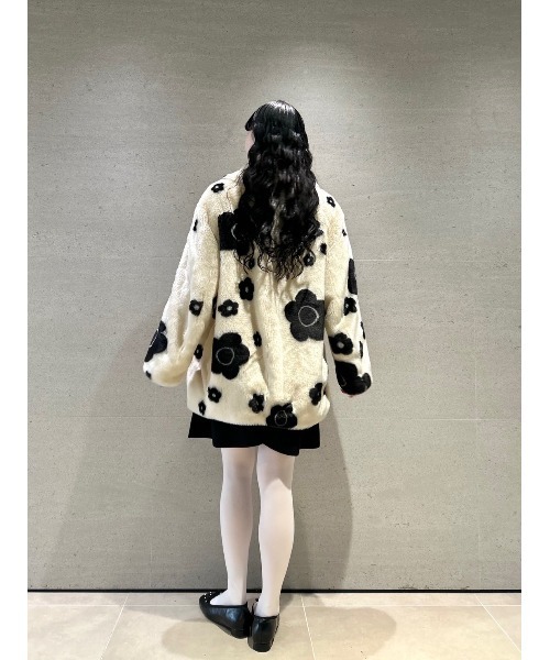 ジャケット ノーカラージャケット 「LILY BROWN×MARY QUANT」ビジュー釦ファーコート レディース | LILY BROWN | 15