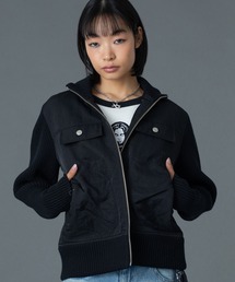 X-girl（エックスガール） ブルゾン アウター RIBBED SLEEVE WOVEN