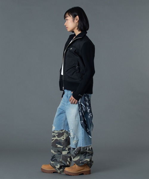 【X-girl】FADED RIBBED SLEEVE JACKET FADED RIBBED SLEEVE JACKET – calif（カリフ）公式サイト