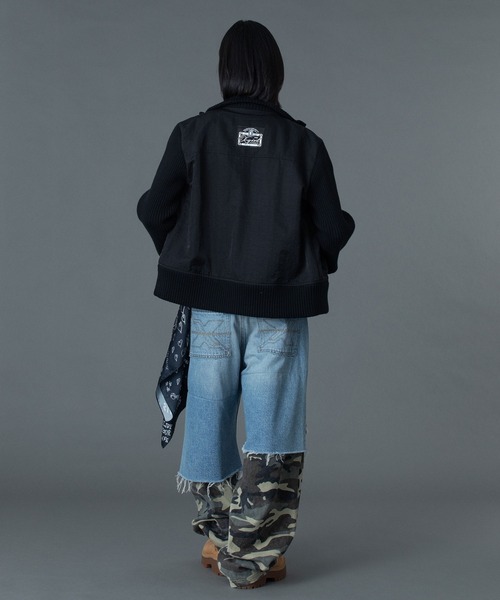 X-girl（エックスガール） ブルゾン アウター RIBBED SLEEVE WOVEN