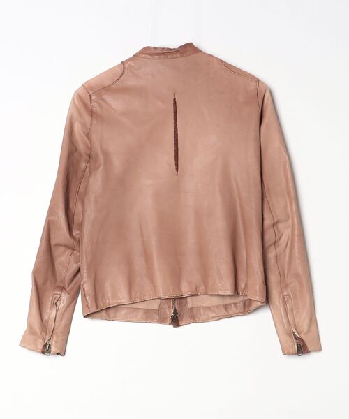 「sisii」 レザーブルゾン XX-SMALL ブラウン レディース_画像2