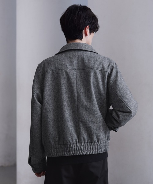 CLEL（クレイル） ブルゾン アウター 「CLEL」Wool Blend Herringbone