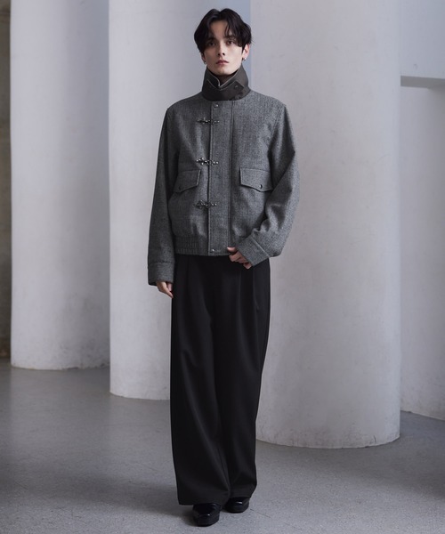 CLEL（クレイル） ブルゾン アウター 「CLEL」Wool Blend Herringbone